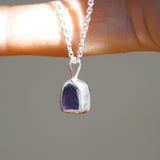 Purple Sea Glass Necklace