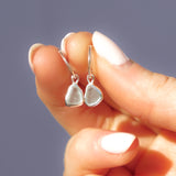 Light Blue Sea Glass Hoops