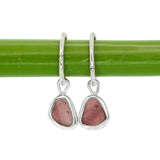 Pink/Purple Sea Glass Hoops