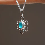 Sea Glass Flower Necklace