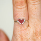 Red Sea Glass Heart - Size O