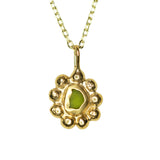 Sea Glass Sun Necklace - Gold Vermeil