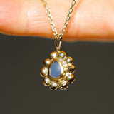 Sea Glass Sun Necklace - Gold Vermeil