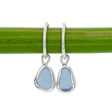 Purple/Blue Sea Glass Hoops