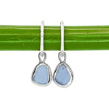 Purple/Blue Sea Glass Hoops