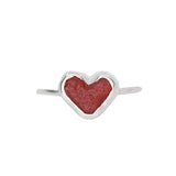 Red Sea Glass Heart - Size O