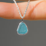 Blue Sea Glass Necklace