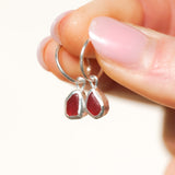 Red Sea Glass Hoops