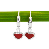 Sea Glass Heart Hoops