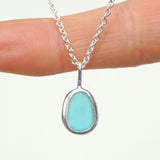 Blue Sea Glass Necklace