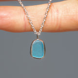 Blue Sea Glass Necklace