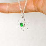 Sea Glass Flower Necklace