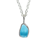 Blue Sea Glass Necklace