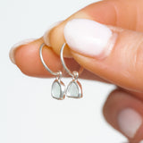 Light Blue Sea Glass Hoops