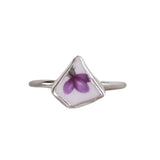 Purple Flower Ring - Size P