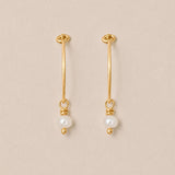 Petite Pearl Hoops - Gold Vermeil