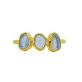 Lilac Sea Glass, Gold Vermeil - Size O