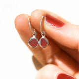 Red Sea Glass Hoops