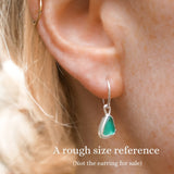 Green Sea Glass Hoops
