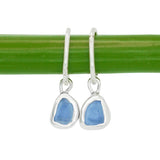 Purple/Blue Sea Glass Hoops
