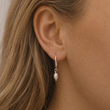 Classic Pearl Hoops - Sterling Silver