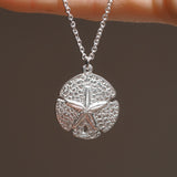 Sand Dollar Necklace - Silver