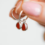 Red Sea Glass Hoops
