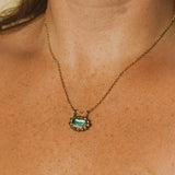 Sea Glass Sun Necklace - Gold Vermeil