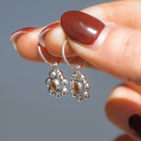 Yellow/Orange Sea Glass Sun Hoops