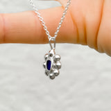 Blue Sea Glass Sun Necklace