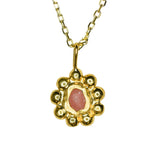 Sea Glass Sun Necklace - Gold Vermeil