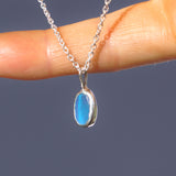 Blue Sea Glass Necklace