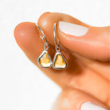 Yellow/Orange Sea Glass Hoops