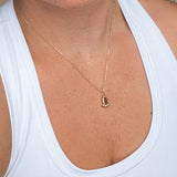 Sea Glass Sun Necklace - Gold Vermeil