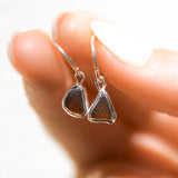 Amber Sea Glass Hoops
