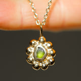 Sea Glass Sun Necklace - Gold Vermeil