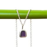 Purple Sea Glass Necklace