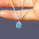 Blue Sea Glass Necklace