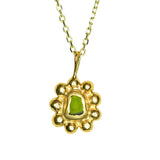 Sea Glass Sun Necklace - Gold Vermeil