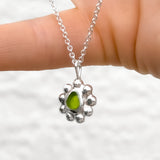 Green Sea Glass Sun Necklace