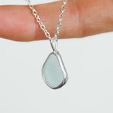 Light Blue Sea Glass Necklace