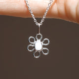 Sea Glass Flower Necklace