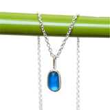 Blue Sea Glass Necklace