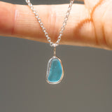 Blue Sea Glass Necklace