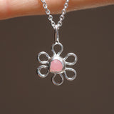 Sea Glass Flower Necklace