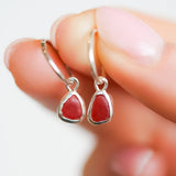 Red Sea Glass Hoops