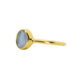 Lilac Sea Glass, Gold Vermeil - Size Q
