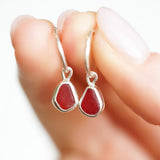 Red Sea Glass Hoops
