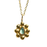 Sea Glass Sun Necklace - Gold Vermeil