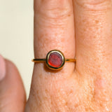 Red Sea Glass, Gold Vermeil - Size S